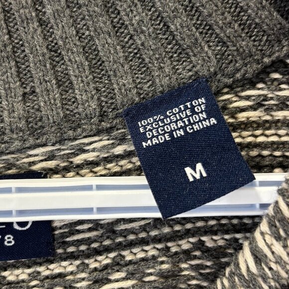 Vintage Chaps Quarter Zip 100% Cotton Sweater - Picture 5 of 9